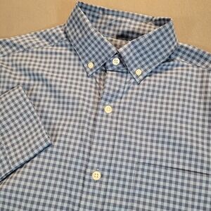 Vineyard Vines Mens Button Down Shirt XS Blue Gingham Performance Preppy